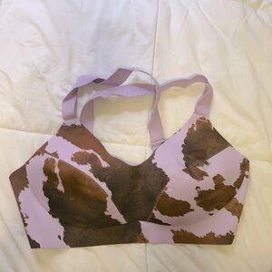 Adidas Ivy Park Medium Support Cow Print Cutout Bra